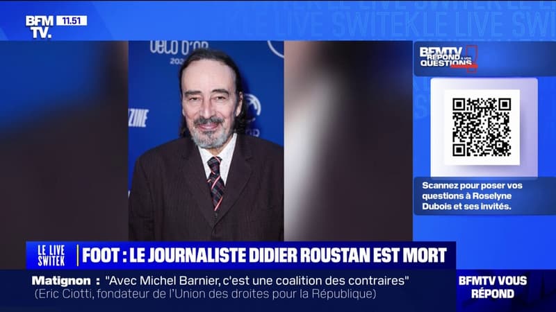 Football: le journaliste Didier Roustan est mort à l'âge de 66 ans