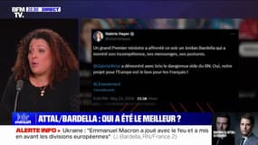 Débat Attal/Bardella: "Valérie Hayer est complètement évincée", pour la journaliste Nora Hamadi 