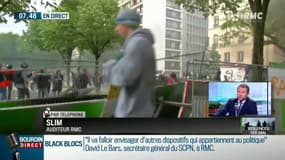 "Ces Black Blocks ne viennent pas forcément armés. Ils trouvent 90% de leurs projectiles sur place"