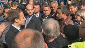 Emmanuel Macron et François Ruffin face à face, mercredi 26 avril à Amiens.