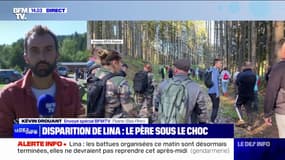 Disparition de Lina: le père, sous le choc, a participé à la battue de ce mardi matin