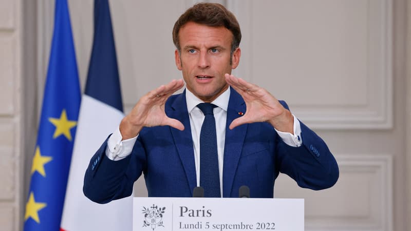 Emmanuel Macron à l'Elysée le 5 septembre 2022
