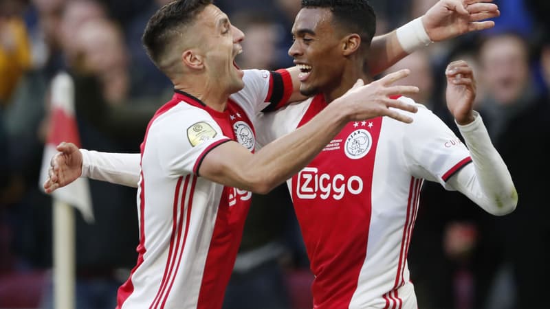 Ajax : la joie de Tadic et Gravenberch