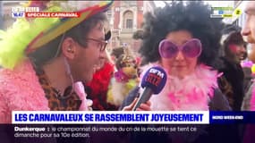 Dunkerque: les carnavaleux venus de la France entière se rassemblent joyeusement