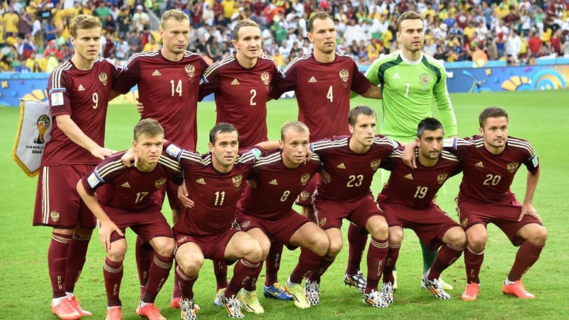 La sélection russe face à l'Algérie lors de la Coupe du monde 2014