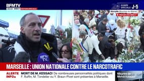 "Il y a un climat de terreur" selon Raphaël Glucksmann présent à la marche pour Mehdi Kessaci