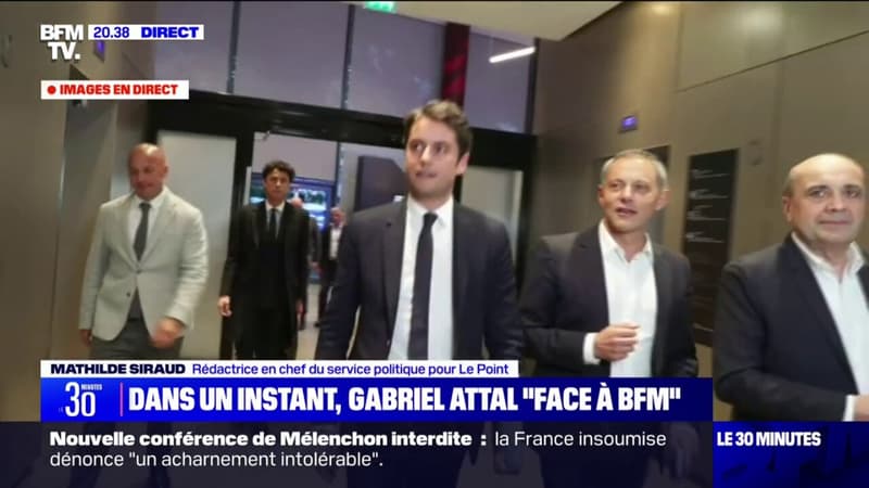 Face à BFM: Gabriel Attal est arrivé dans les studios