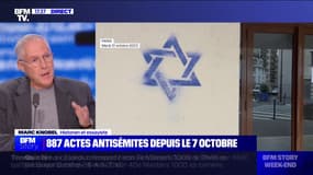 Actes antisémites: l'historien Marc Knobel dénonce "les amalgames qui visent à dire que tous les Juifs sont criminels car ils soutiendraient Israël"