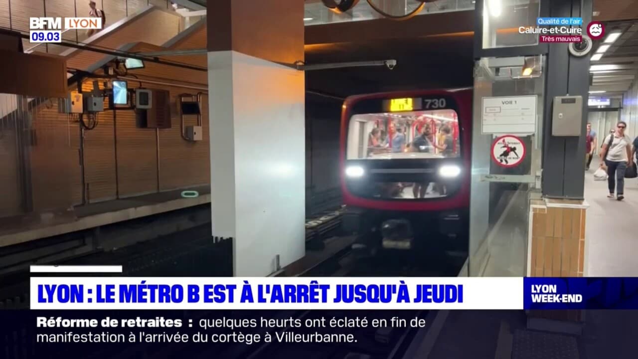 Lyon: Le Métro B à L'arrêt Jusqu'à Jeudi En Raison De Travaux De ...