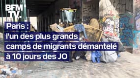 À Paris, l'un des plus grands camps de migrants démantelé à 10 jours des JO