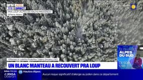 Alpes-de-Haute-Provence: Pra Loup recouvert d'un manteau blanc