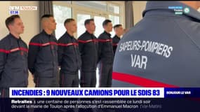 Incendies: les pompiers du Var ont reçu neuf nouveaux camions 