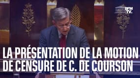 La présentation de la motion de censure de Charles de Courson à l'Assemblée nationale