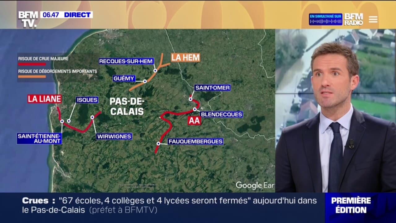 Inondations dans le Pas-de-Calais: pourquoi les niveaux de la Liane et ...