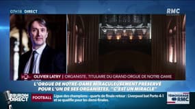 Incendie de Notre-Dame: "L'orgue est plutôt préservé: il a reçu de l'eau mais les tuyaux n'ont pas brûlé" 