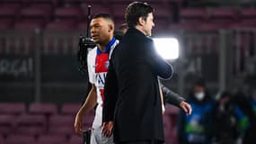 Mbappé et Pochettino avec le PSG