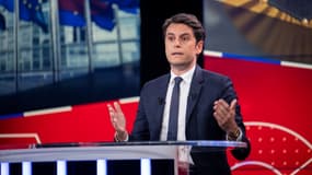Le Premier ministre Gabriel Attal invité de "Face à BFM", le 18 avril 2024.