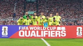L'équipe nationale du Brésil avant un match d'éliminatoires de la Coupe du monde 2026, le 10 septembre 2024