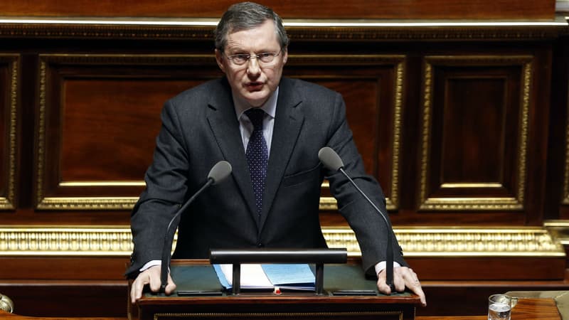 Philippe Bas à la tribune du Sénat.