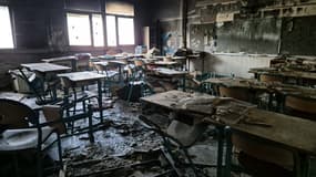 Les images de l'école de Meyzieu ravagée par un incendie volontaire le 19 juin 2024.