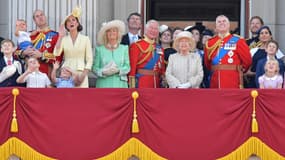 La famille royale réunie en juin 2019 pour assister à la parade militaire de Trooping the colour, le 8 juin 2019