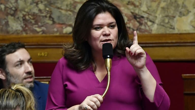 La députée LFI Raquel Garrido le 8 février 2023 à l'Assemblée nationale à Paris