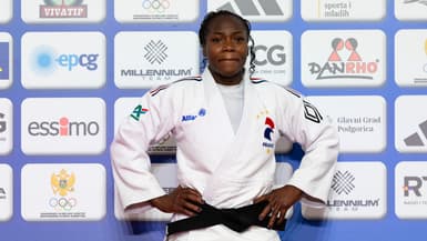 Les larmes de Clarisse Agbégnénou, battue en finale des championnats d'Europe de judo à Podgorica le 24 avril 2025