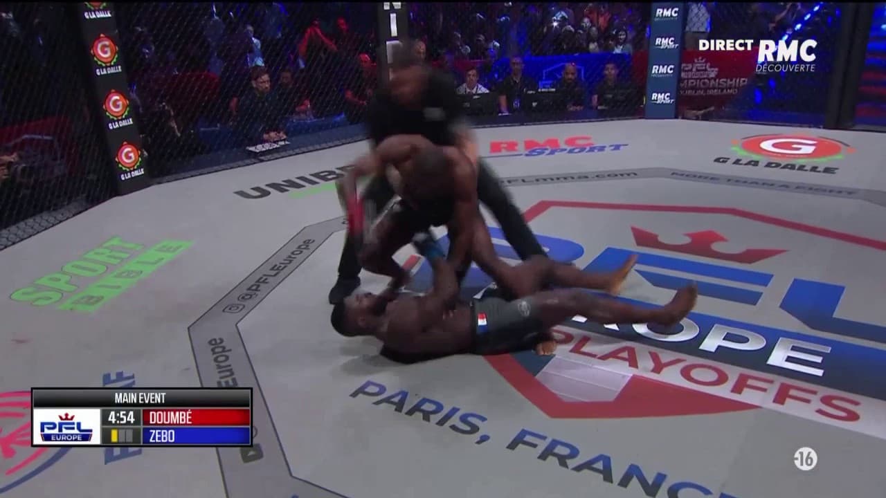 Incroyable KO de Doumbé sur Zebo en quelques secondes au PFL Paris, 30 septembre 2023