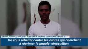 Venezuela: de sa cellule, cet opposant politique encourage les militaires à se "rebeller"