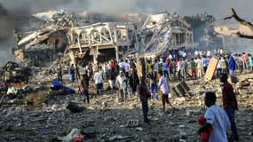 Attentat à la bombe à Mogadiscio.