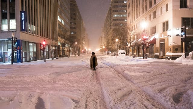 A Washington, plus de 50 centimètres de neige sont tombés en quelques heures.