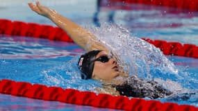 Summer McIntosh sur 400m nage libre lors des championnats du monde petit bassin à Budapest, le 14 décembre 2024