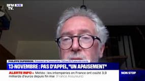 "C'est une bonne nouvelle": Philippe Duperron, président de l'association 13Onze15 Fraternité-Vérité "soulagé" après le refus des accusés de faire appel de leur condamnation 