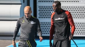 Pep Guardiola et Yaya Touré, à Manchester le 23 août 2016