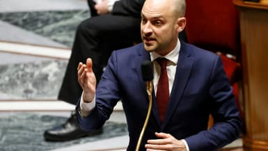 Le ministre français délégué à la Transition numérique et aux Télécommunications Jean-Noël Barrot à l'Assemblée nationale à Paris, le 7 février 2023