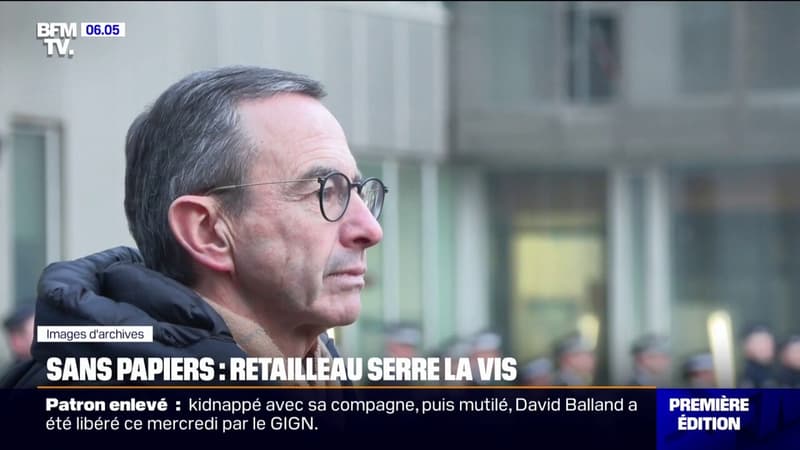 Immigration: Bruno Retailleau durcit les règles de régularisation des sans-papiers