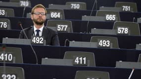 Jérôme Lavrilleux, au Parlement européen, où il a été élu en mai dernier.