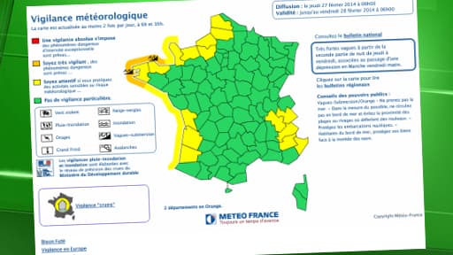 Côtes-d'Armor et Finistère sont placés en vigilance orange jusqu'à vendredi 20 heures.