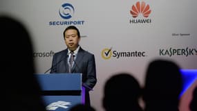 Meng Hongwei prononce un discours lors du Congrès mondial d'Interpol, le 4 juillet 2017.