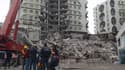 Photo d'un bâtiment effondré à Diyarbakir, en Turquie, après deux séismes, le 6 février 2023