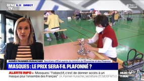 Masques: Agnès Pannier-Runacher assure faire en sorte que "le prix à l'usage soit accessible à la majorité des Français"