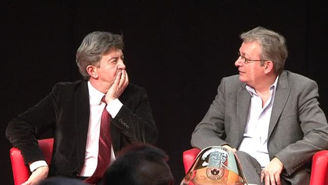 Pierre Laurent, secrétaire national du PCF, et Jean-Luc Mélenchon, coprésident du Parti de gauche