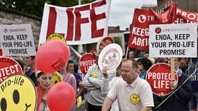 Le "Rally for Life", à Dublin, le samedi 6 juillet 2013. Près de 35.000 personnes auraient manifesté dans la capitale contre la nouvelle loi sur l'avortement.