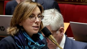 la ministre des Comptes publics Amélie de Montchalin avant le vote de la partie "recettes" du budget de la Sécu à l'Assemblée nationale, Paris, le 8 novembre 2025