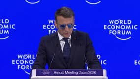 Emmanuel Macron au forum économique de Davos le 20 janvier 2026