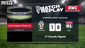 Juventus-OL (1-1): le Match Replay avec le son RMC Sport
