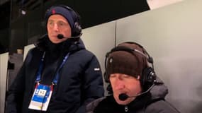Daniel Riolo dans la tribune lors de PSG-Newcastle, le 29 novembre 2023