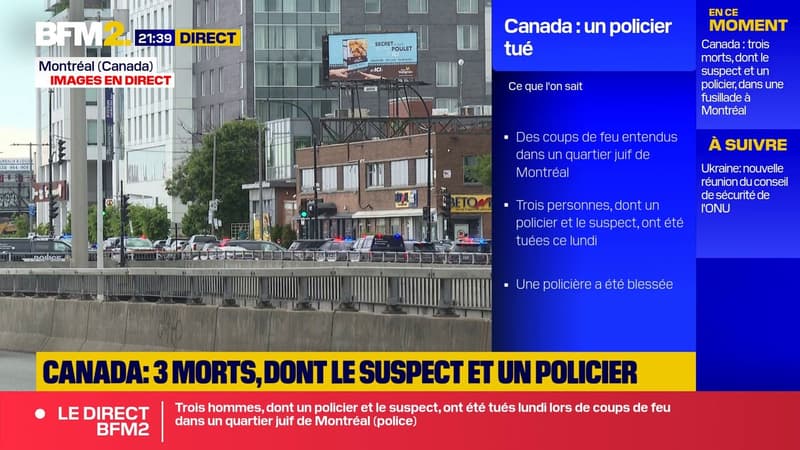 Canada : trois morts, dont le suspect et un policier, dans une fusillade à Montréal