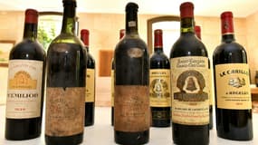 Des bouteilles de vin du domaine Angélus, le 28 juin 2018 à Saint-Emilion