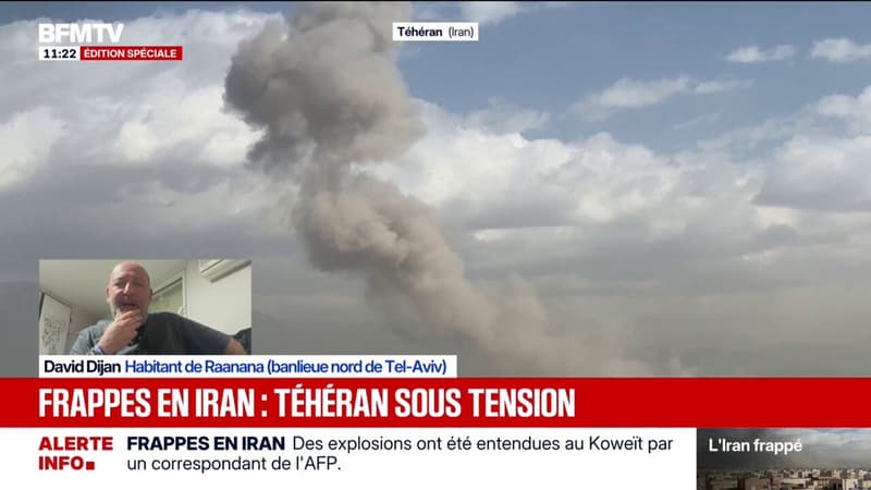 Israël: "Depuis 10 heures du matin, il y a des alertes incessantes dans tout le pays", témoigne David Dijan, habitant de Raanana, en banlieue de Tel-Aviv, après les frappes sur l'Iran